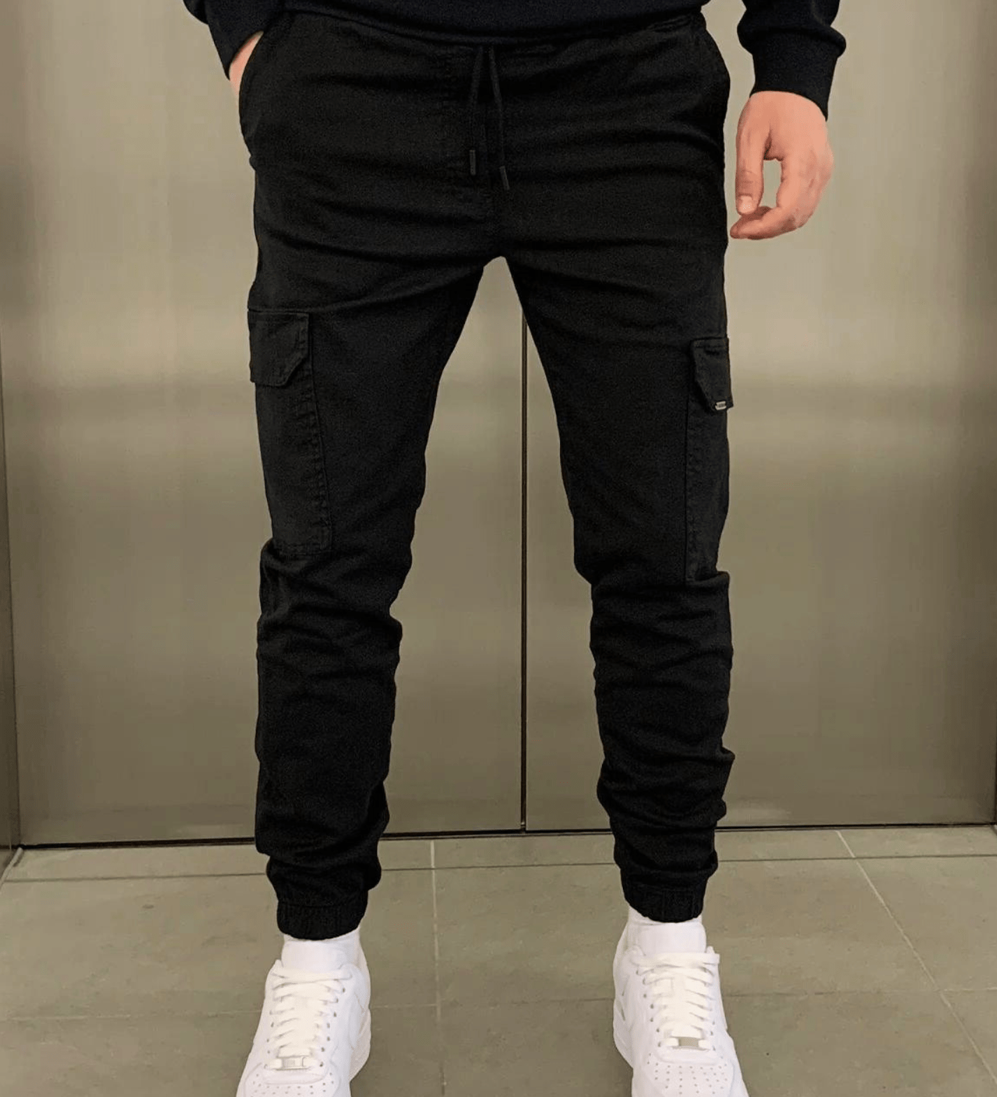 Cargo Jogger Fit – fekete
