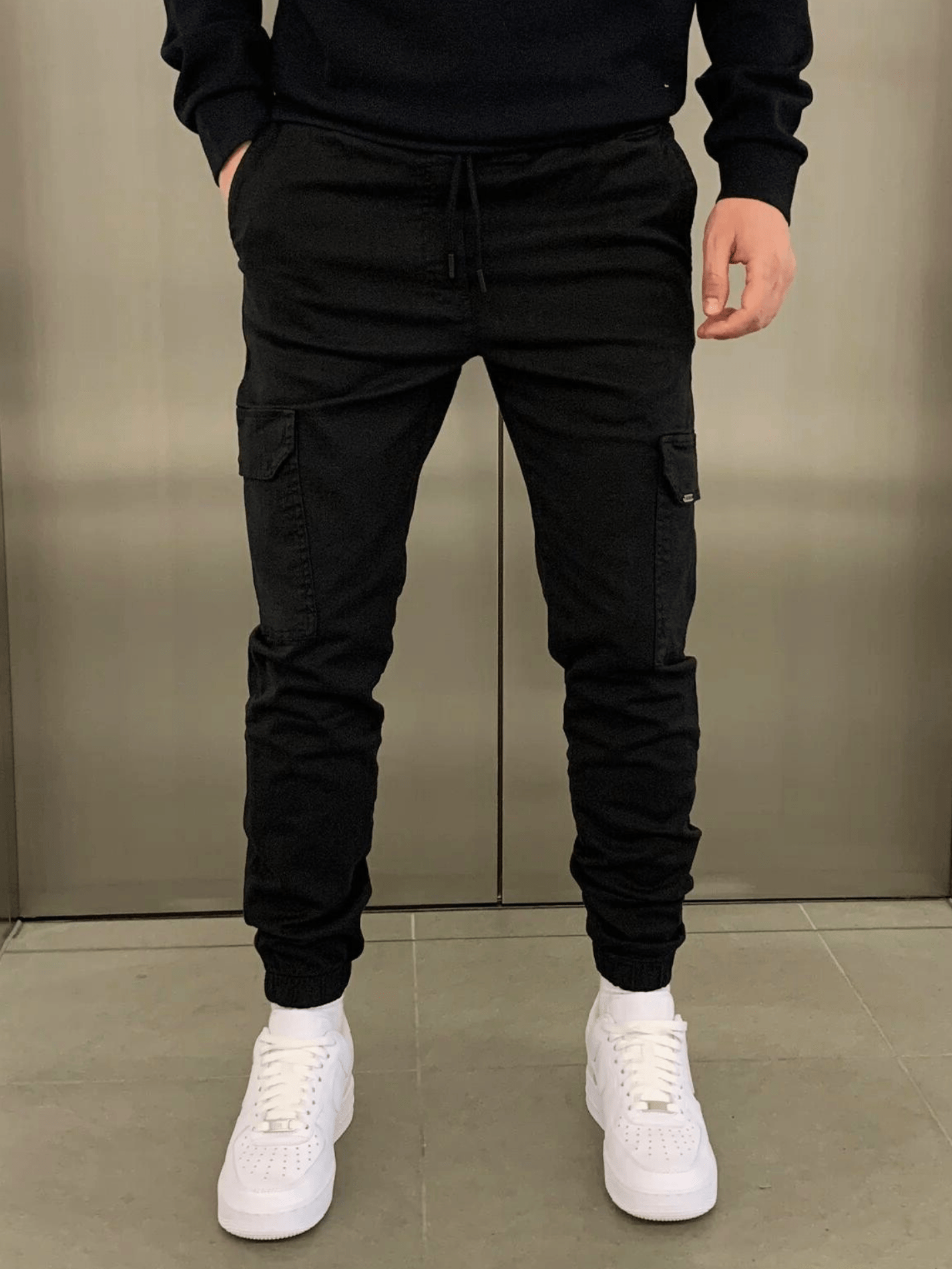 Cargo Jogger Fit – fekete