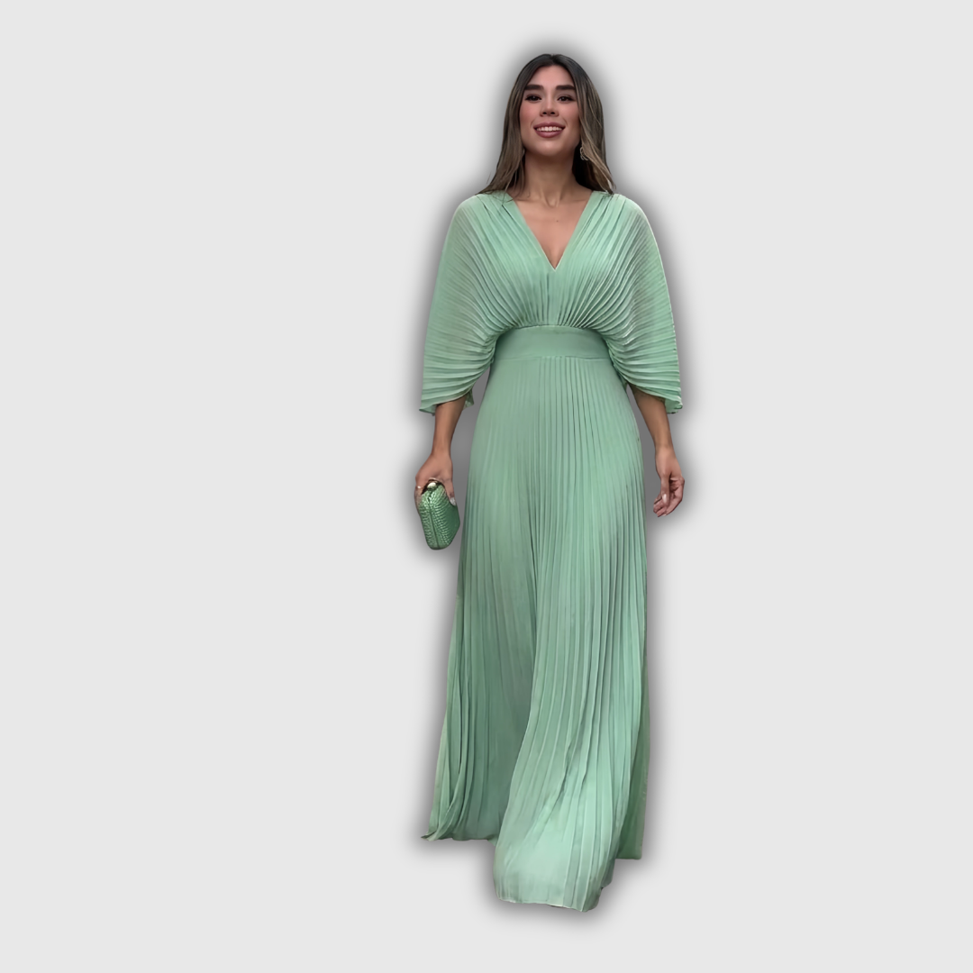 Serelina | Plisszírozott Elegancia Maxi Ruha