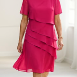 Linda | Elegáns Kényelem Ráncolt Ruha