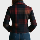 Héj | Klasszikus kockás gyapjú kabát