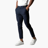 Férfi Slim Fit Chino Nadrág – Modern Stílus a Mindennapi és Üzleti Használatra – tengerészkék