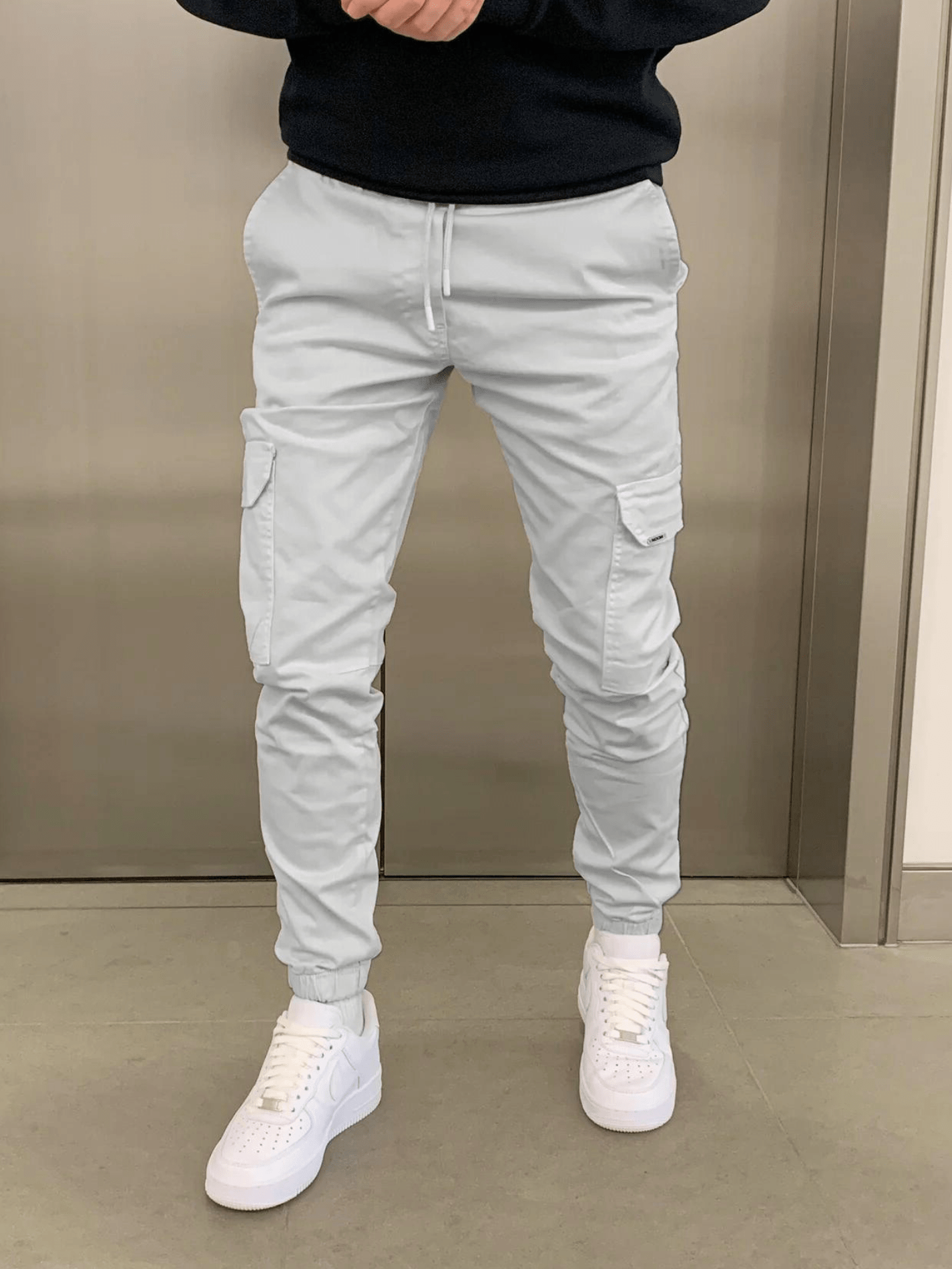 Cargo Jogger Fit – világosszürke