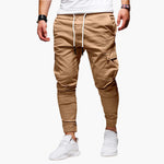 Férfi Cargo Joggingnadrág – Modern Streetwear Szabadidőnadrág Zsebekkel és Rugalmas Derékkal – khaki