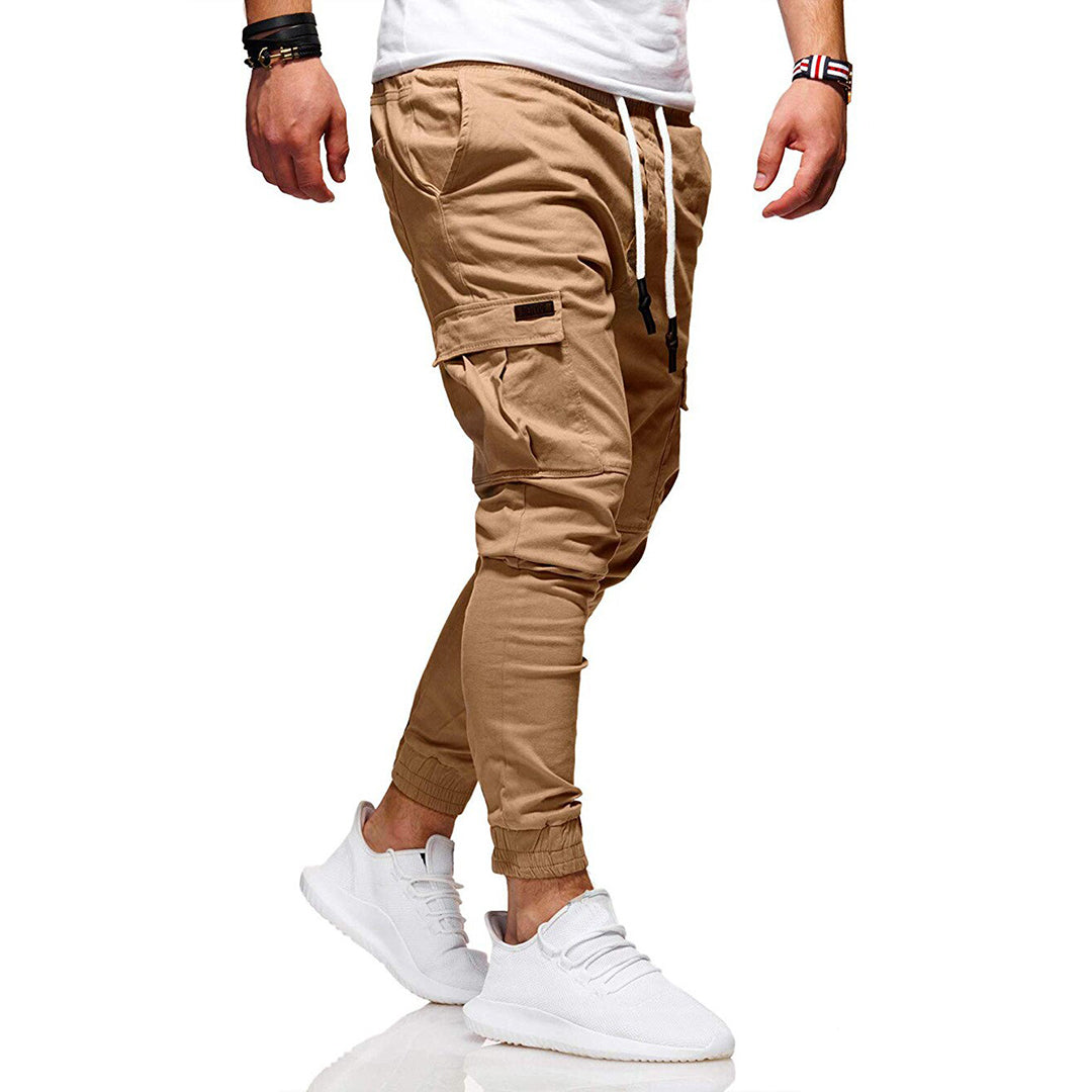 Férfi Cargo Joggingnadrág – Modern Streetwear Szabadidőnadrág Zsebekkel és Rugalmas Derékkal