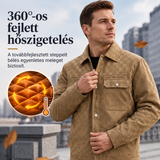 Ruben | Férfi kabát velúr hatású felülettel