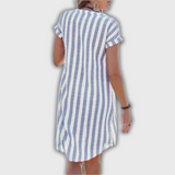 Luisa – Csíkos Midi Ruha