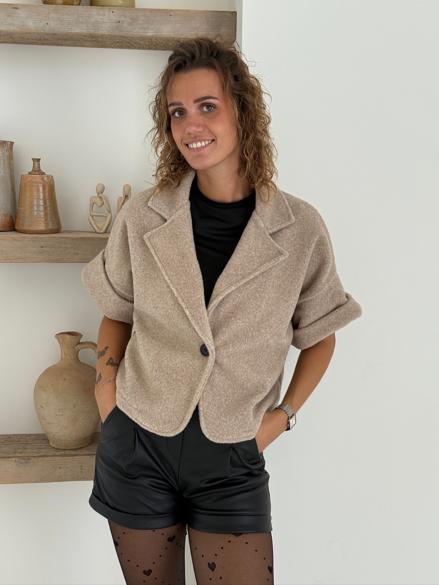 Cropped Teddy Blazer