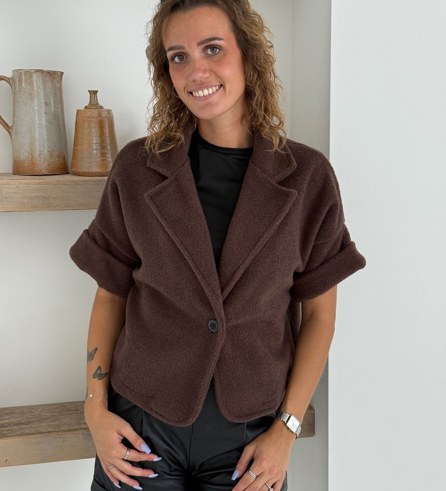 Cropped Teddy Blazer – barna