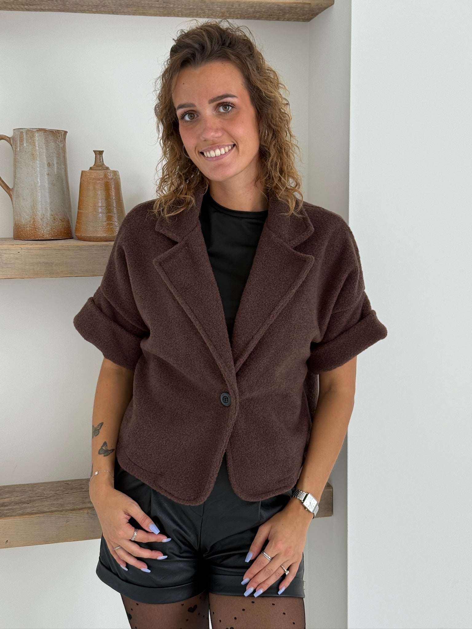 Cropped Teddy Blazer – barna