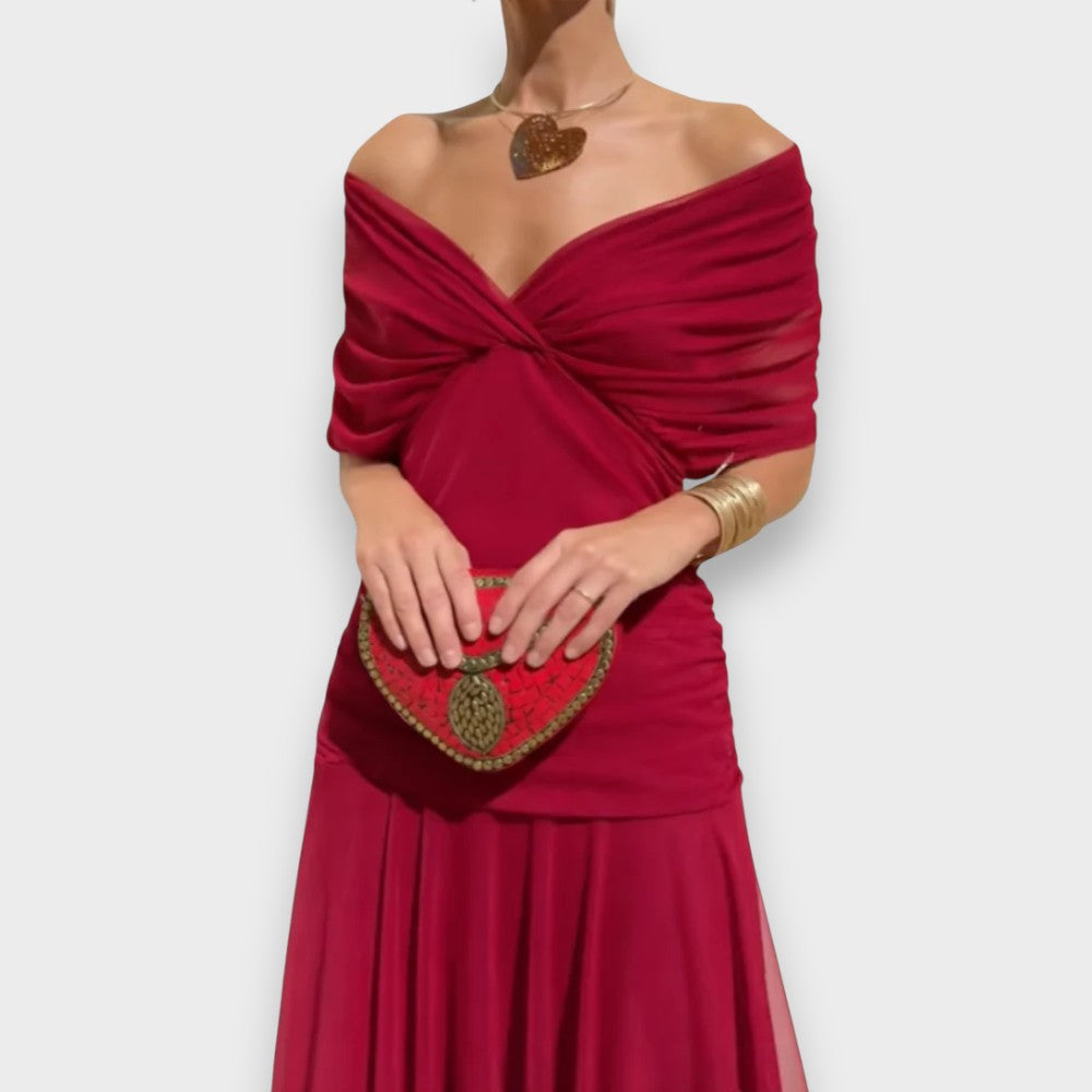 Malia | Elegáns Ruha V-nyakkal