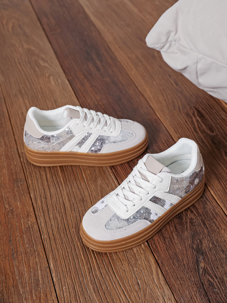 Mavis | Bézs női sportcipő fűzős kialakítással