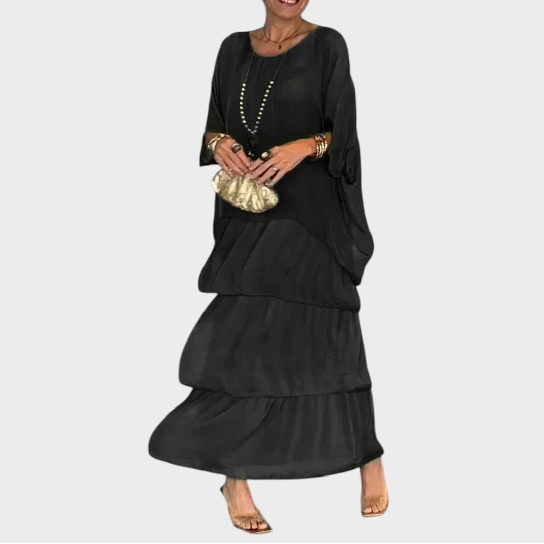 Nora | Elegáns Chiffon Ruha Boho Stílusban Mindennapi Használatra