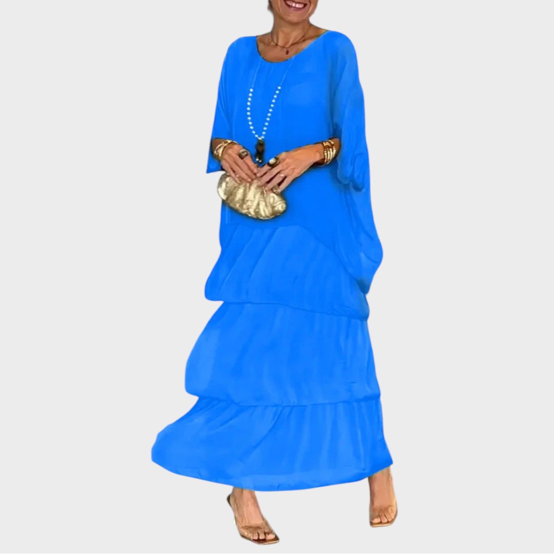 Nora | Elegáns Chiffon Ruha Boho Stílusban Mindennapi Használatra