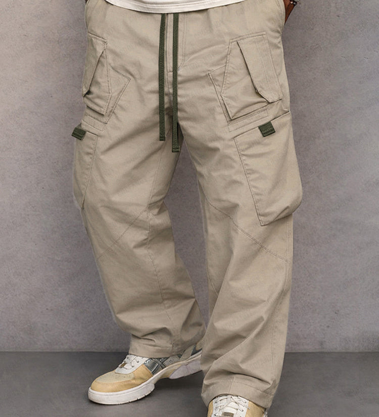 Egyenes fazonú Cargo Nadrág – khaki