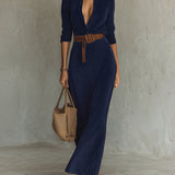 Solaire Suede™ | Elegáns Vintage Maxi Ingruha