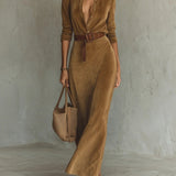 Solaire Suede™ | Elegáns Vintage Maxi Ingruha