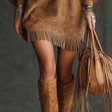 Aurelia Fringe™ | Vintage Suede Mini Ruha