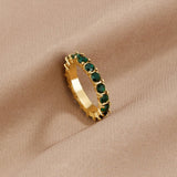 Emerald Beauty 18K Kristály Gyűrű