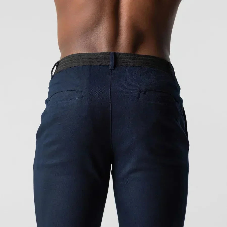 Férfi Slim-Fit Chino Nadrág