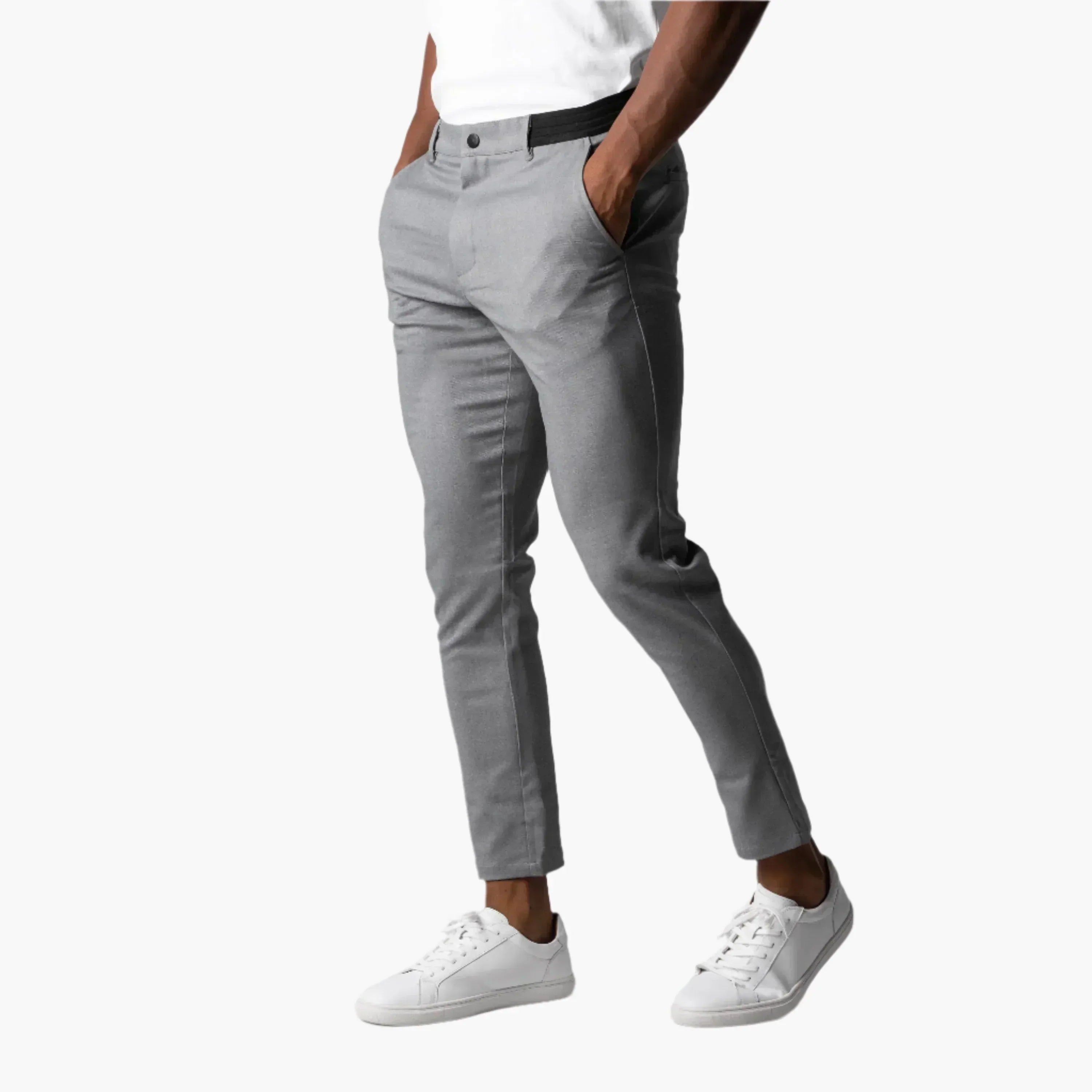 Férfi Slim-Fit Chino Nadrág – szürke