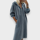 Giada | Kényelmes Kapucnis Ruha Waffle Knit Fleece Anyagból